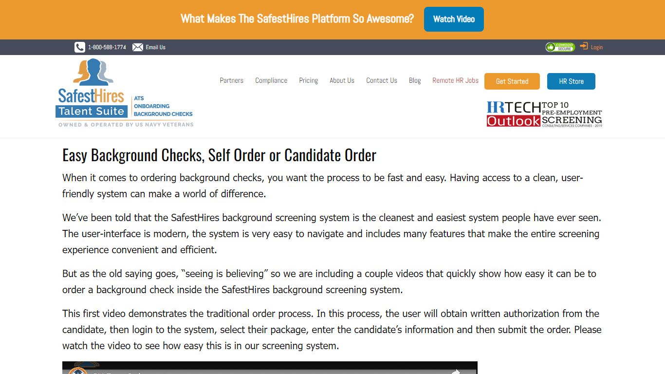 Easy Background Checks, Self Order or Candidate Order - SafestHires